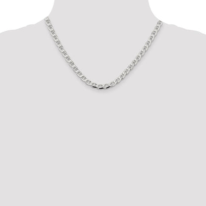 Sterling Silver 5.7mm D/C Flat Anchor Curb Chain