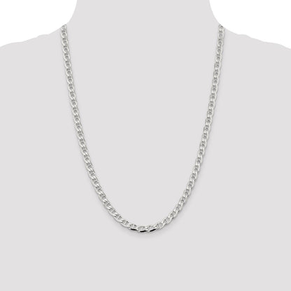 Sterling Silver 5.7mm D/C Flat Anchor Curb Chain