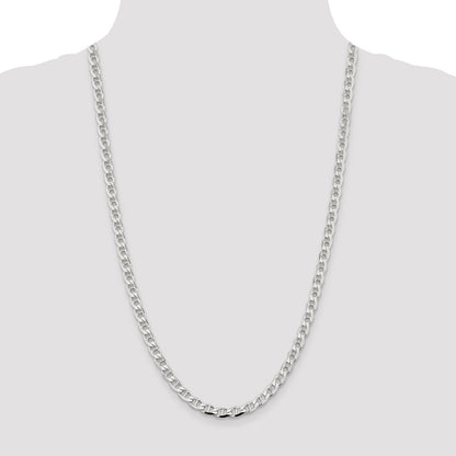 Sterling Silver 5.7mm D/C Flat Anchor Curb Chain