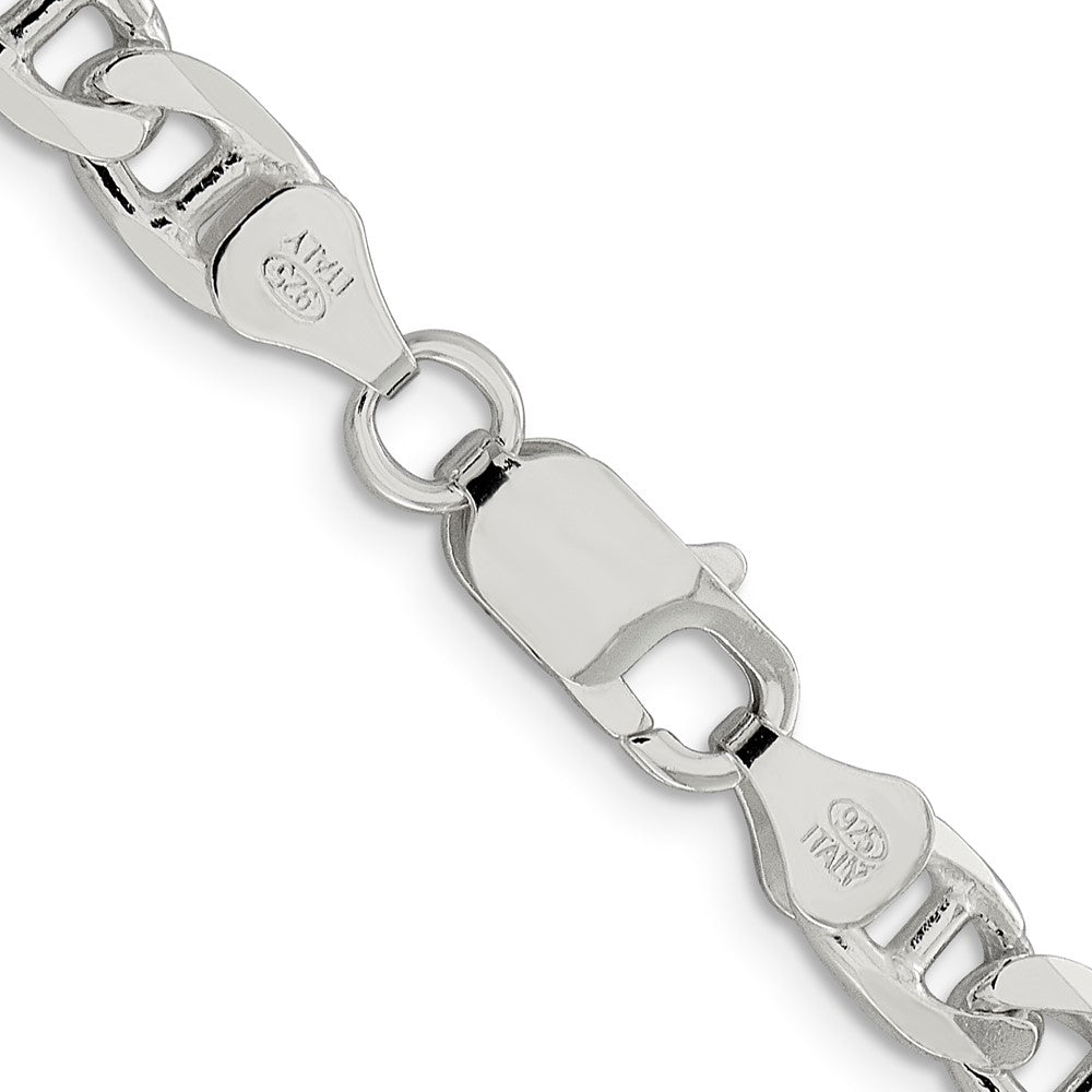 Sterling Silver 6.5mm D/C Flat Anchor Curb Chain