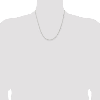 Sterling Silver 2.3mm Beveled Curb Chain