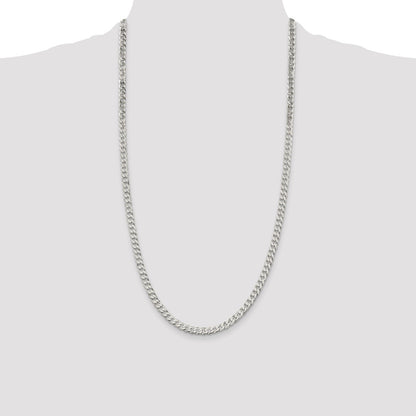 Sterling Silver 5mm Beveled Curb Chain