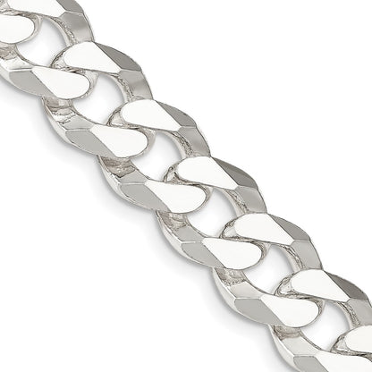 Sterling Silver 14mm Beveled Curb Chain