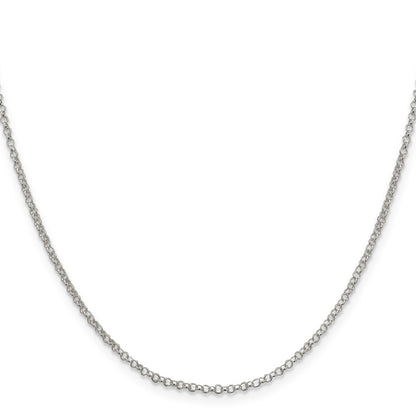 Sterling Silver 2mm Rolo Chain Anklet
