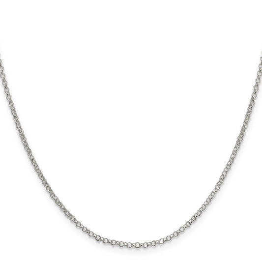 Sterling Silver 2mm Rolo Chain Anklet