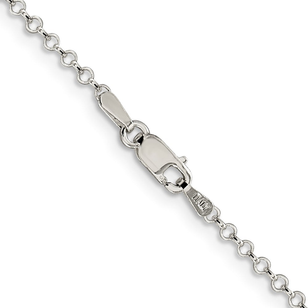Sterling Silver 2mm Rolo Chain Anklet