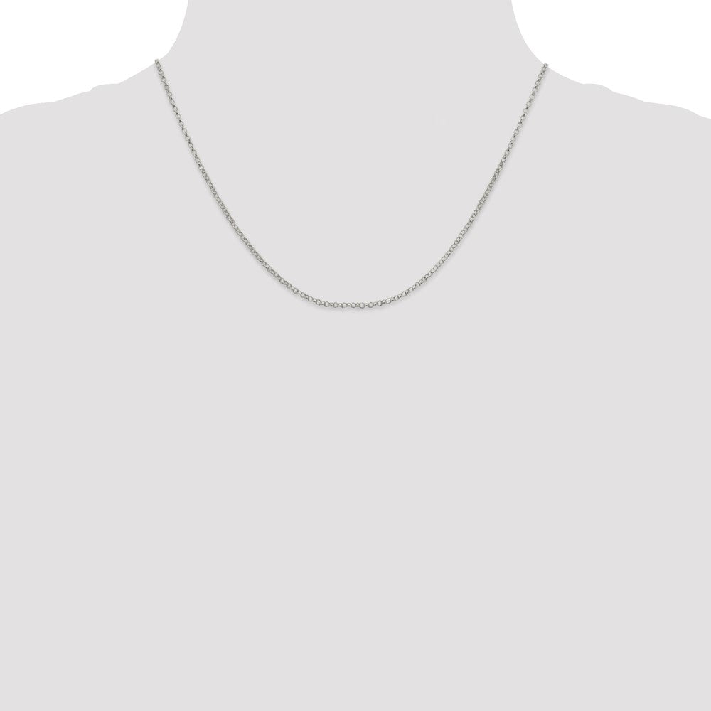 Sterling Silver 2mm Rolo Chain Anklet