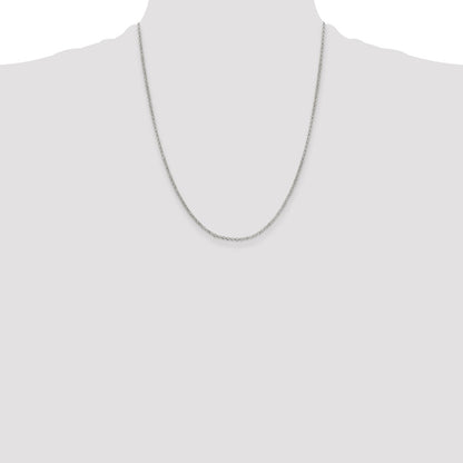 Sterling Silver 2mm Rolo Chain w/4in ext.