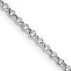 Sterling Silver Rhodium-plated 1.5mm Rolo Chain with a 2 inch extention