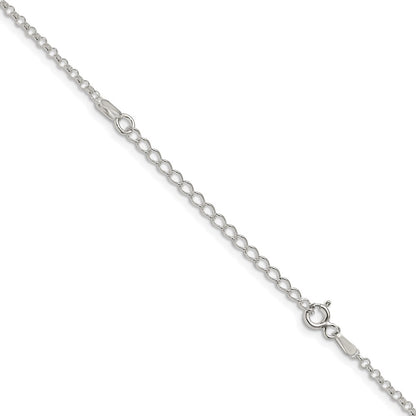 Sterling Silver 2mm Rolo Chain w/2in ext.