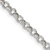 Sterling Silver 3mm Semi-solid Rolo Chain