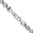 Sterling Silver 6.5mm Semi-solid Rolo Chain