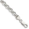 Sterling Silver 6.5mm Semi-solid Rolo Chain