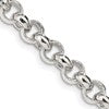 Sterling Silver 6.5mm Semi-solid Rolo Chain