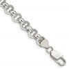 Sterling Silver 7.75mm Semi-solid Rolo Chain