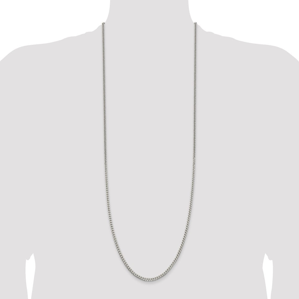 Sterling Silver Polished 3.15mm Curb Chain