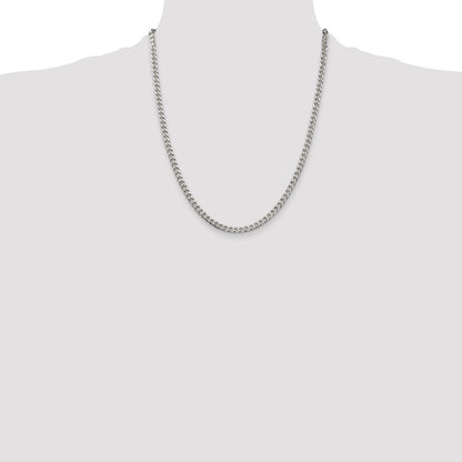 Sterling Silver Polished 3.5mm Curb Chain