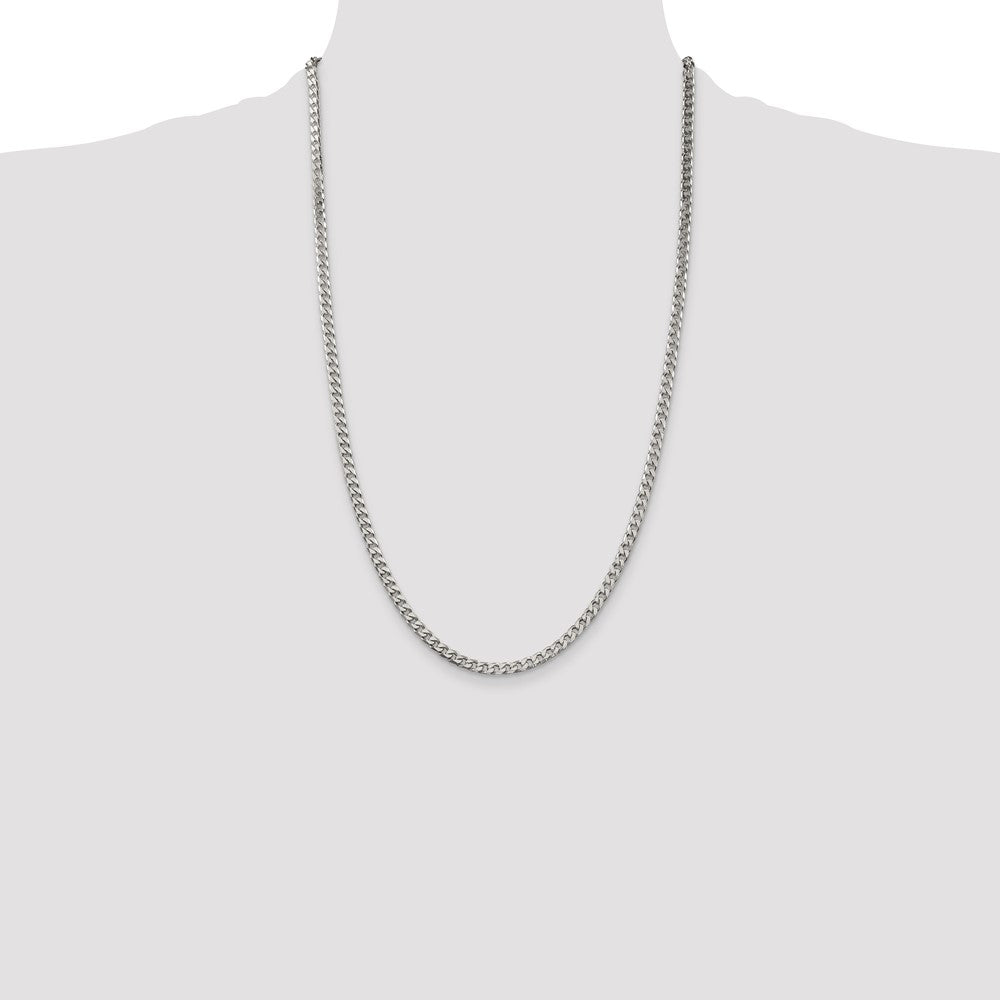 Sterling Silver Polished 3.5mm Curb Chain