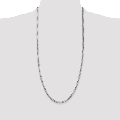Sterling Silver Polished 3.5mm Curb Chain