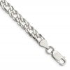 Sterling Silver 6.25mm 6 Side D/C Flat Double Curb Chain