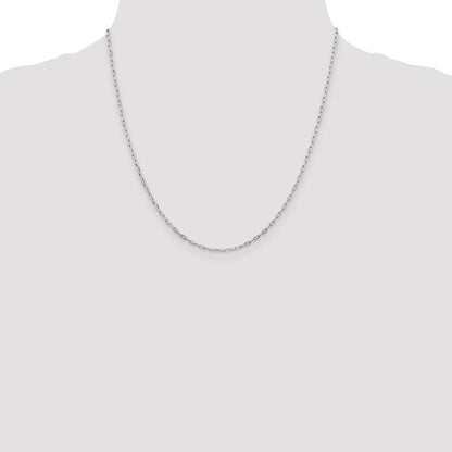 Sterling Silver 1.75mm Elongated Open Link Chain