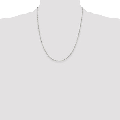 Sterling Silver 1.75mm Elongated Open Link Chain