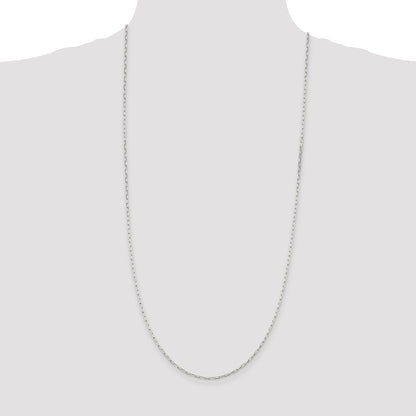 Sterling Silver 2mm Elongated Open Link Chain