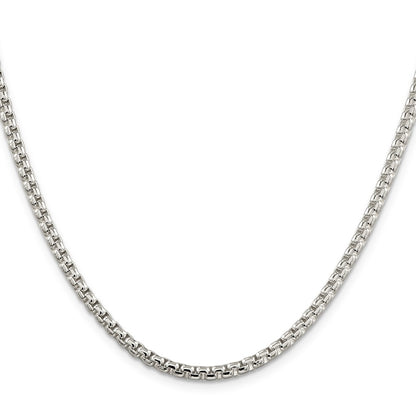 Sterling Silver 3.6mm Round Box Chain
