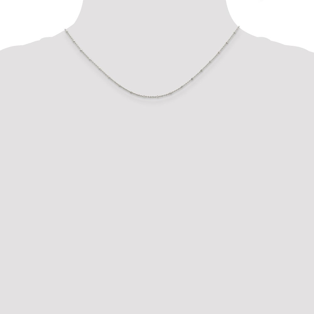 Sterling Silver 1.25mm Rolo with Beads Chain