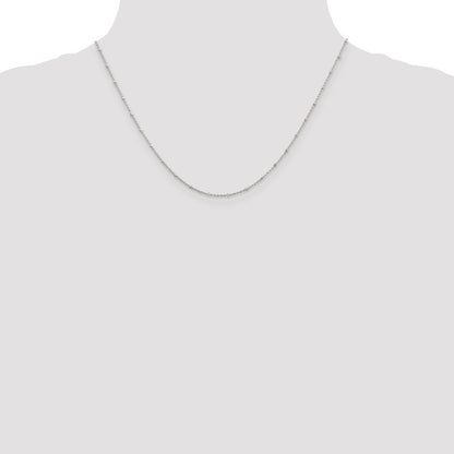 Sterling Silver 1.25mm Rolo with Beads Chain w/2in ext.