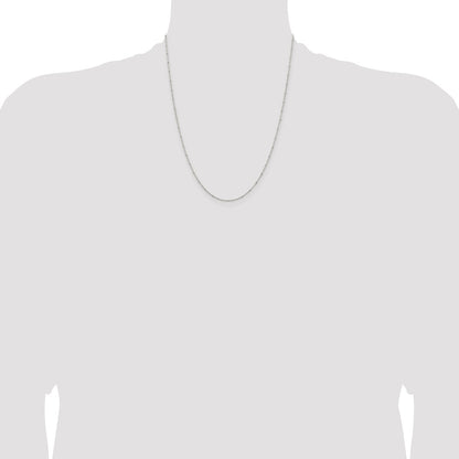 Sterling Silver 1.25mm Rolo with Beads Chain w/4in ext.