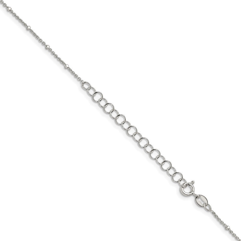Sterling Silver 1.25mm Rolo with Beads Chain w/2in ext.