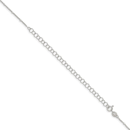 Sterling Silver 1.25mm Rolo with Beads Chain w/4in ext.