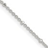 Sterling Silver 1.25mm Rolo with Beads Chain w/4in ext.