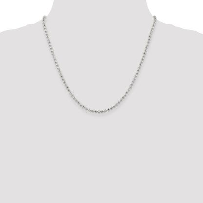 Sterling Silver 3mm Fancy Beaded Chain