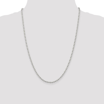 Sterling Silver 3mm Fancy Beaded Chain