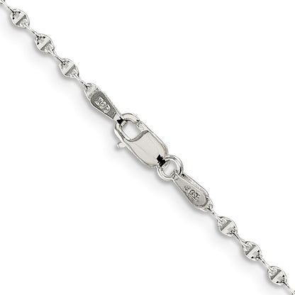 Sterling Silver 1.75mm Fancy Wave Flat Link Chain