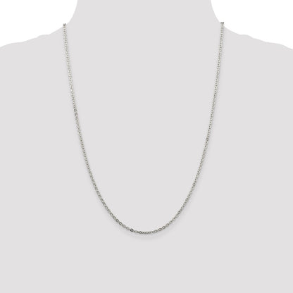 Sterling Silver 2mm Flat Link Cable Chain