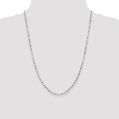 Sterling Silver 2.75mm Flat Link Cable Chain