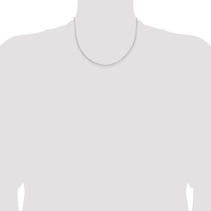Sterling Silver Rhodium-plated 2mm Rolo Chain