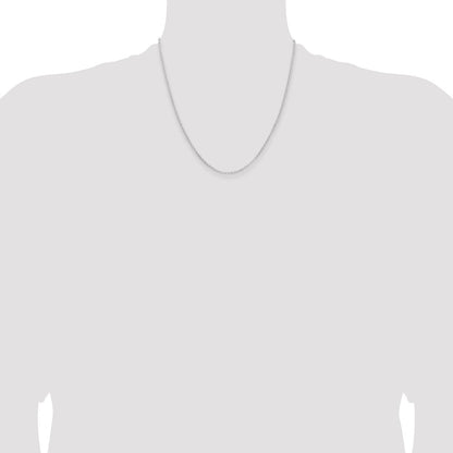 Sterling Silver Rhodium-plated 2mm Rolo Chain