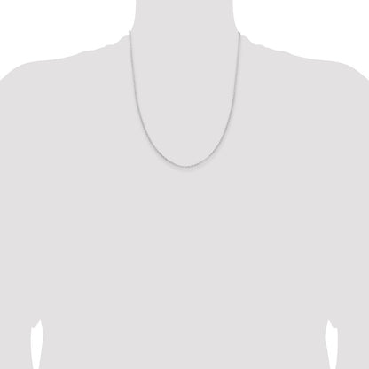Sterling Silver Rhodium-plated 2mm Rolo Chain