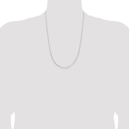 Sterling Silver Rhodium-plated 2mm Rolo Chain