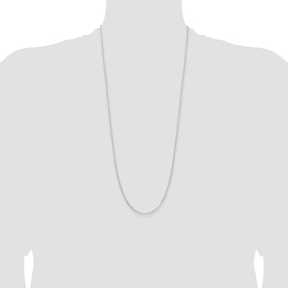 Sterling Silver Rhodium-plated 2mm Rolo Chain