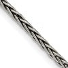 Sterling Silver Antiqued 2.2mm Solid Square Spiga Chain