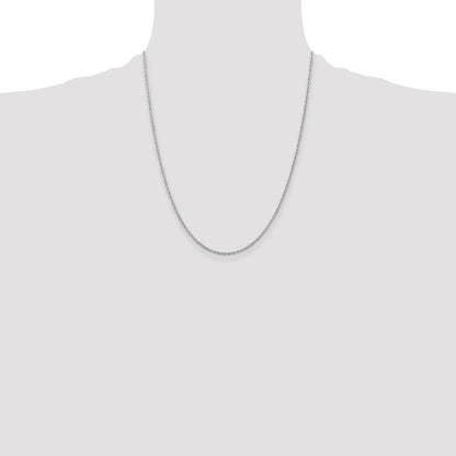 Sterling Silver Rhodium-plated 1.6mm Loose Rope Chain