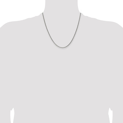 Sterling Silver Antiqued 1.6mm Solid Square Spiga Chain