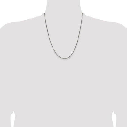 Sterling Silver Antiqued 1.6mm Solid Square Spiga Chain