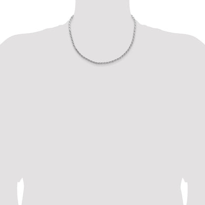 Sterling Silver 3.65mm Flat Rope Chain