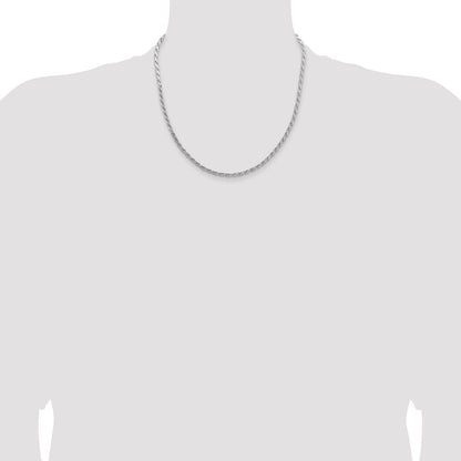 Sterling Silver 3.65mm Flat Rope Chain